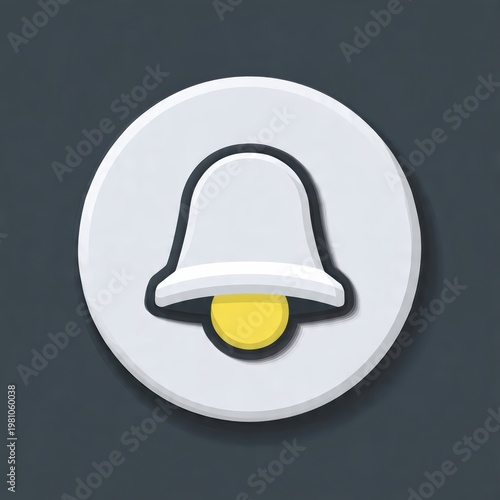 Notification Bell Icon Alert Reminder Symbol Generative AI