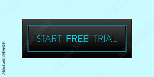 Modern call-to-action button with the text "Start Free Trial", designed to encourage user engagement and conversions. Ideal for subscription services, landing pages and digital marketing campaigns.