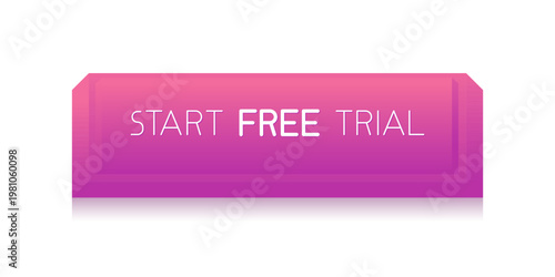 Modern call-to-action button with the text "Start Free Trial", designed to encourage user engagement and conversions. Ideal for subscription services, landing pages and digital marketing campaigns.