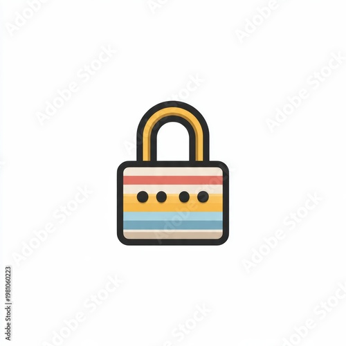 Password Lock Icon Security Protection Symbol Generative AI