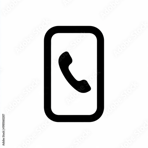 Mobile Call Icon Phone Communication Symbol Generative AI