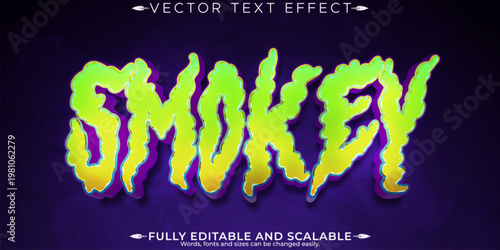 Horror text effect, editable monster and scary text style