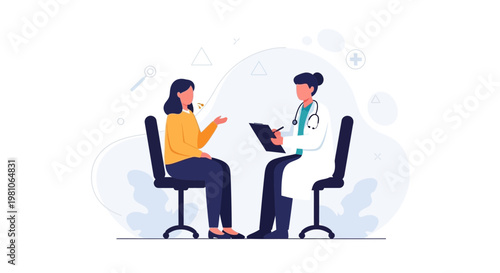 Doctor consulting patient, medical consultation, healthcare, doctor's appointment, medical checkup