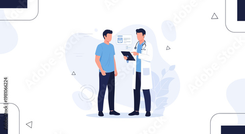 Doctor Consults Patient With Medical Chart, Healthcare Concept