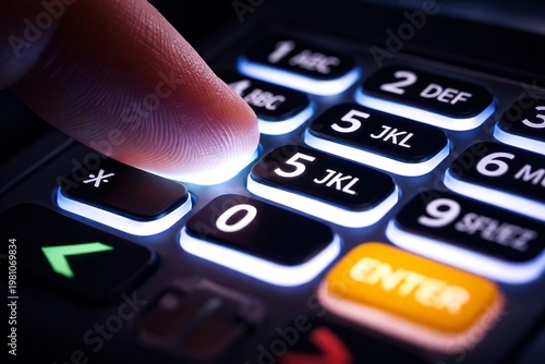 Finger Pressing Glowing Keypad for Secure Transaction