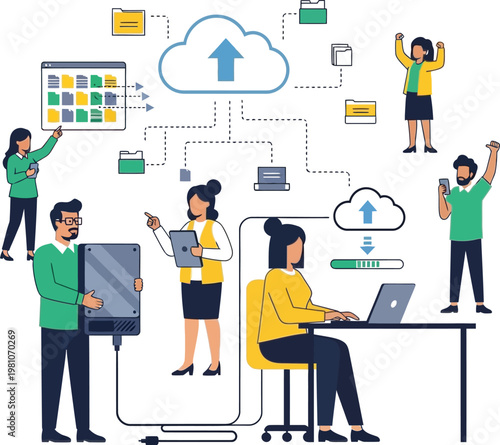 Cloud engineers manage network storage.