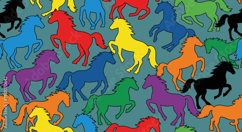 Colorful Unicorns in Various Poses.
