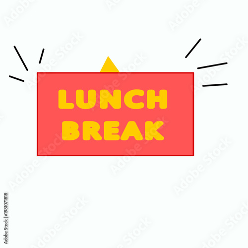 lunch break quoted text banner planner sticker