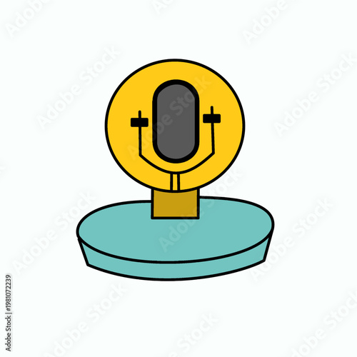 microphone with stand content creator icon speech
