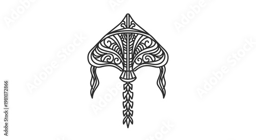 Intricate tribal tattoo design element.