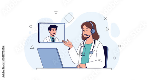 Doctor Consultation Online: Telemedicine, Virtual Doctor Visit, Healthcare Technology