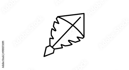 Simple line drawing of an arrow.