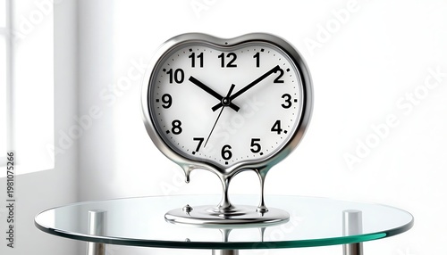 clock on a white background