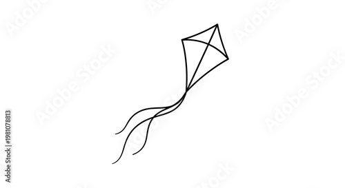 Kite Flying High In Air.