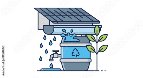 Rainwater Harvesting System Solar Roof.