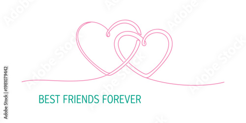 Creative continuous heart art symbolizing lifelong companionship.