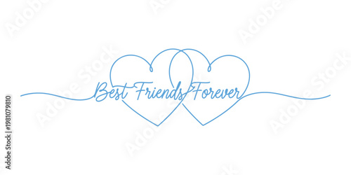 One-line heart illustration reflecting endless friendship vibes.