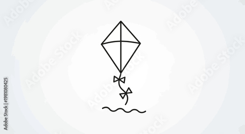 Kite Flying High In Air.