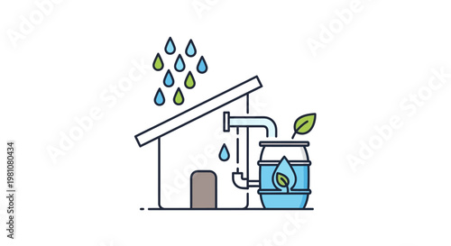 Rainwater Harvesting System Water Tank.