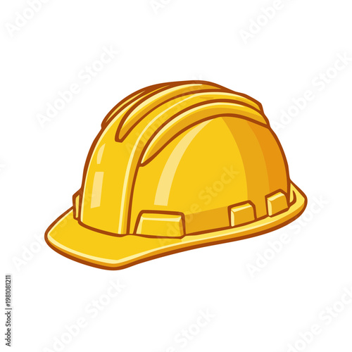 Yellow hard hat personal protective equipment safety helmet construction industrial work protection headwear