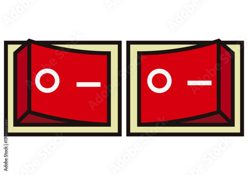 電源の入切を切り替えるスイッチのアイコンセット