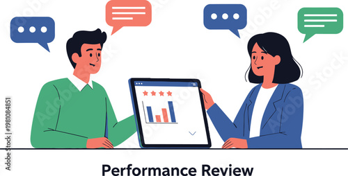 Managers analyze performance charts during a collaborative office.