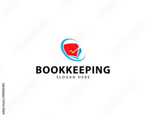 bookkeeping company Tax and Accounting Logo icon vector template