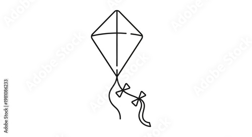 Kite Flying High in Air.