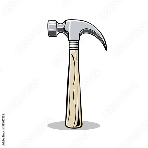 Classic Claw Hammer with Wooden Handle for Construction and DIY Projects