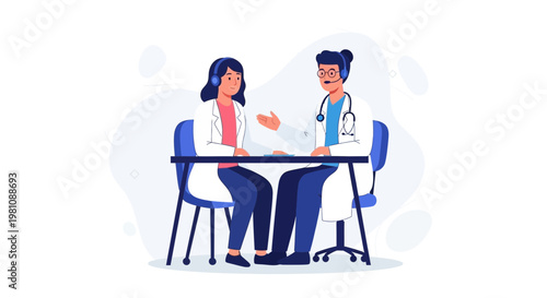 Doctors discussing medical case with headphones, consultation, online doctor, telemedicine