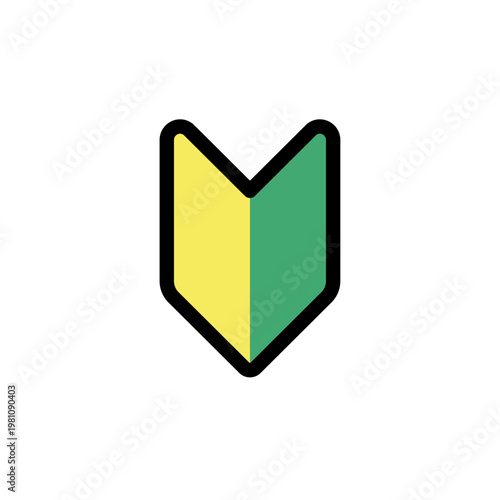 シンプル販促・案内アイコンシリーズ – 初心者歓迎マークアイコン（カラー・線あり・フライヤー・チラシ用）