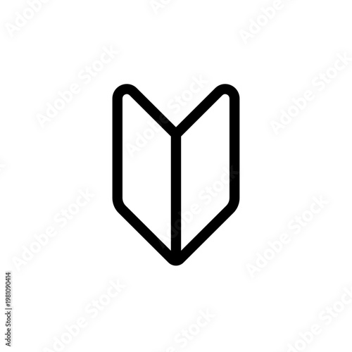 シンプル販促・案内アイコンシリーズ – 初心者歓迎マークアイコン（線画・モノクロ・フライヤー・チラシ用）