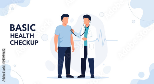 Doctor Performing Basic Health Checkup on Patient with Stethoscope