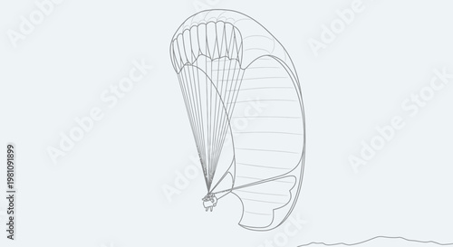 Parachute in the air flying.