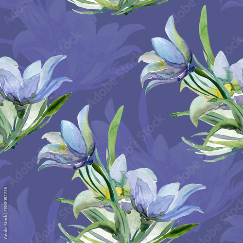 Spring wildflowers. Seamless pattern/