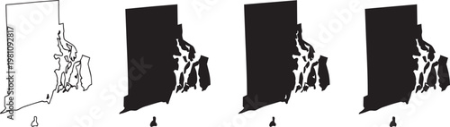 Abstract black and white graphic of a map with three distinct regions abstract distinct representation geography territory sections divisions