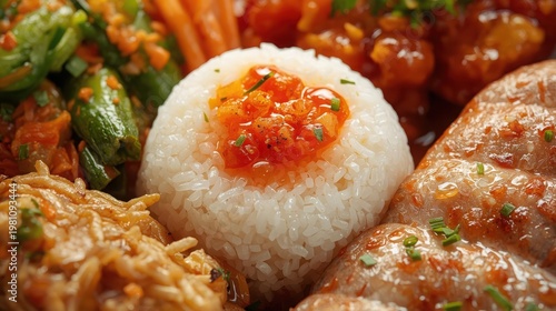 Delicious Indonesia Cuisine close-up A vibrant and flavorful exploration of Indonesian culinary delights, showcasing authentic dishes