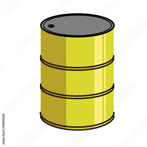 石油ドラム缶_単体_イエロー