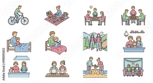 People in various social interactions.