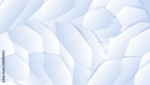 Abstract geometric shapes in soft white tones. Pattern features gentle curves and subtle gradients