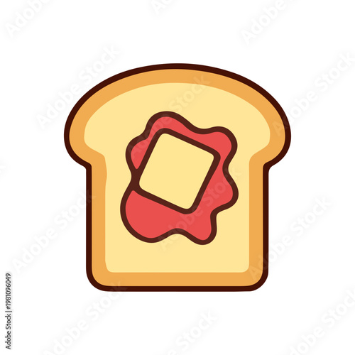 Toast with Jam and Butter Icon