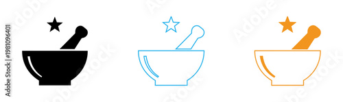 Two stylized cups with steam and stars representing hot beverages or drinks