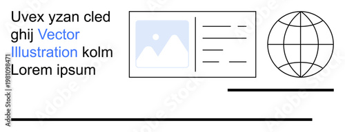 Identity verification, personal details, global access, digital identification, documentation, user profiles. Diagram shows a card with photo space and data. Identity verification and global access