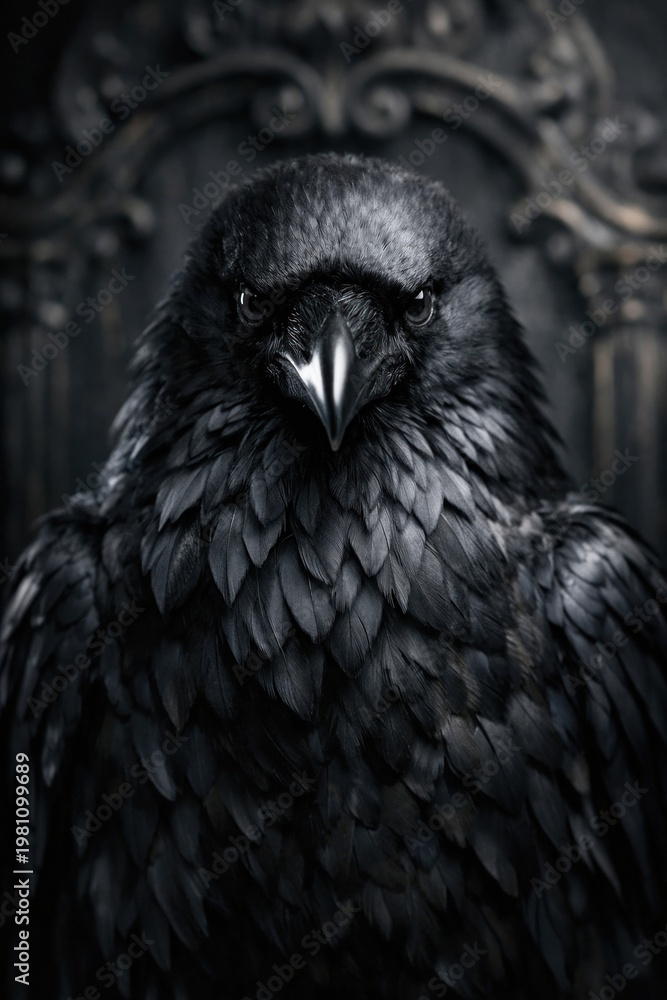 Obraz premium Majestic raven portrait art