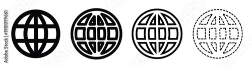 Website icon set. Vector illustration.