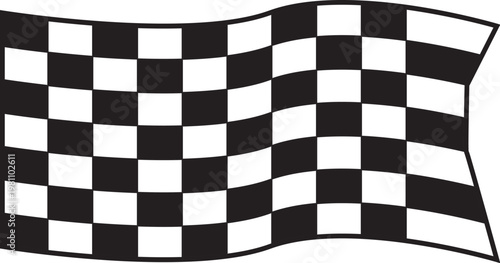 checkered flag on white  background illustration vector file