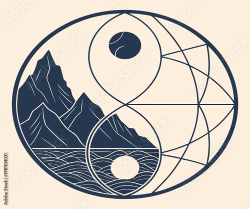 minimalist-mountain-sea-yin-yang-symbolic-illustration.eps