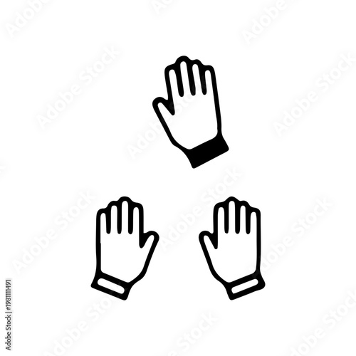 Three Hand Icons Set
