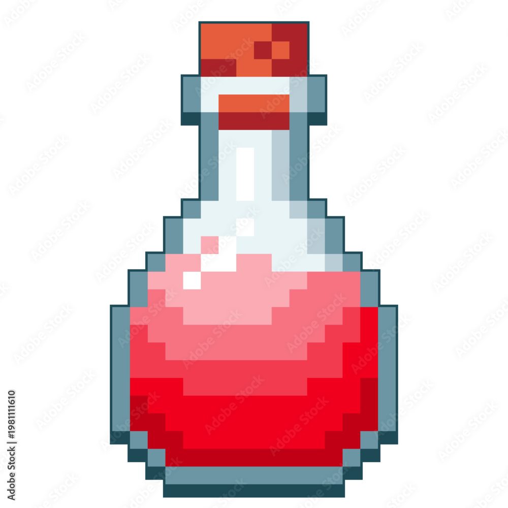 Obraz premium Red Health Pixel Potion