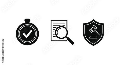 Legal concepts of time documents and protection as a silhouette